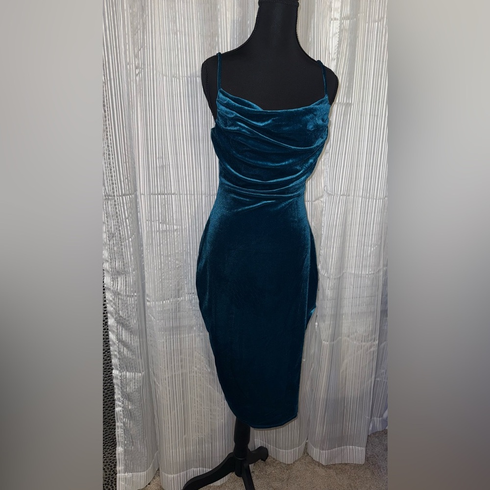 Fashion Nova Teal Mini Dress